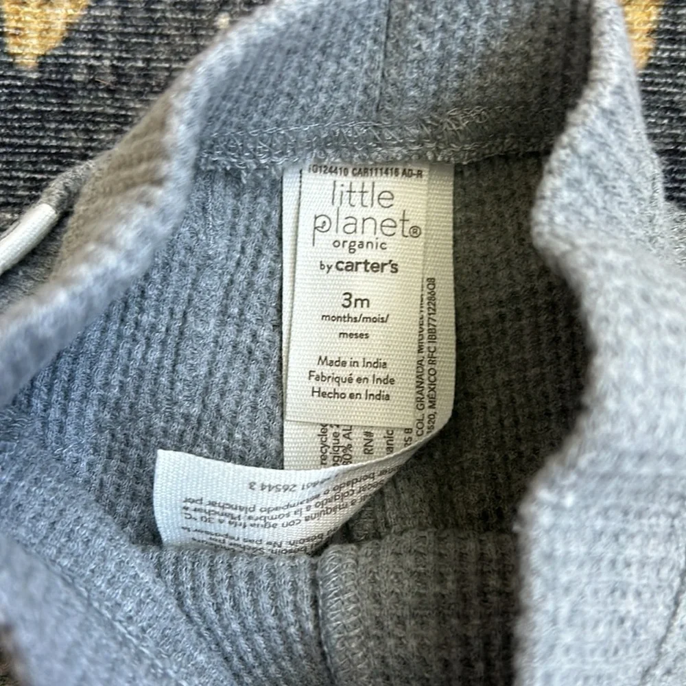 Carters Little Planet 2-Pack Waffle Knit Baby Pants, Size 3 Months